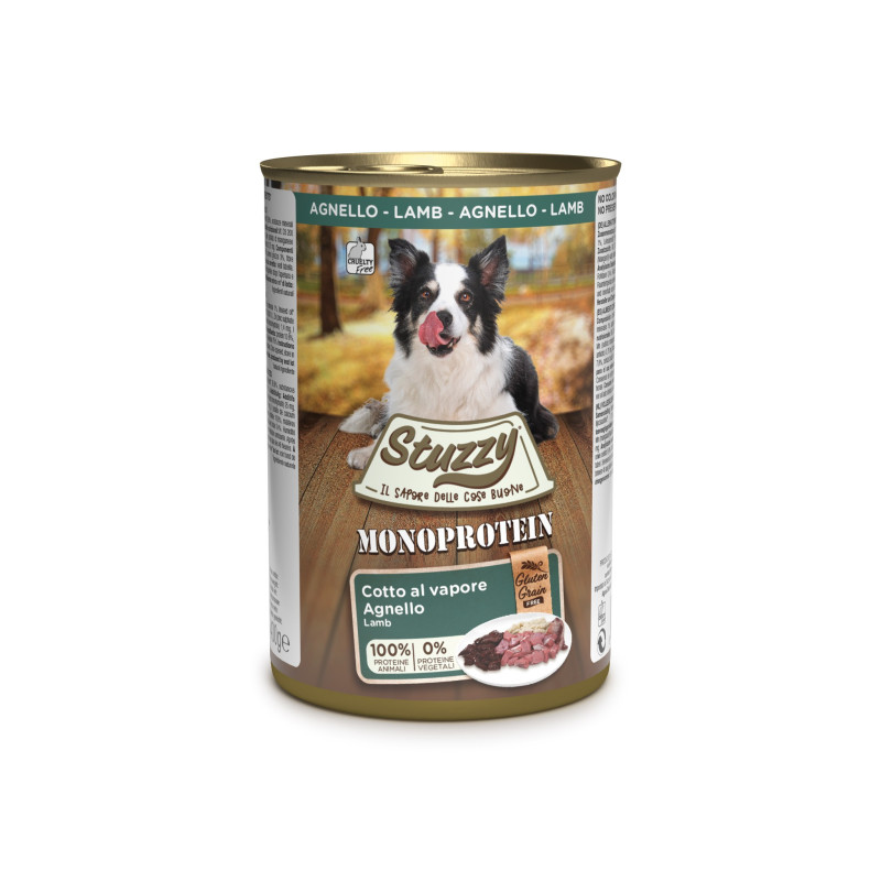 Karma mokra dla psa Stuzzy Monoprotein świeża jagnięcina pasztet 400g puszka