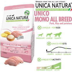 Karma sucha dla psa Unica Natura Unico Mono All Breed Pork 2,5kg
