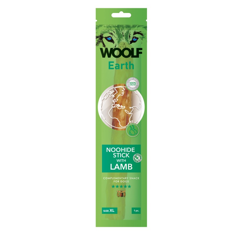 Przysmak dla psa WOOLF Earth Noohide XL Stick with Lamb 85g