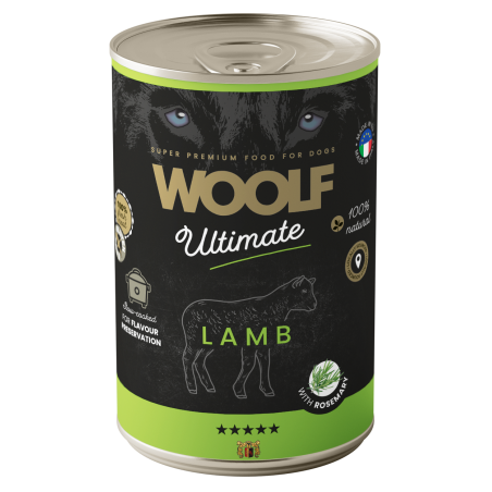 WOOLF Ultimate Wet Dog Food Can Lamb  Rosemary 400g