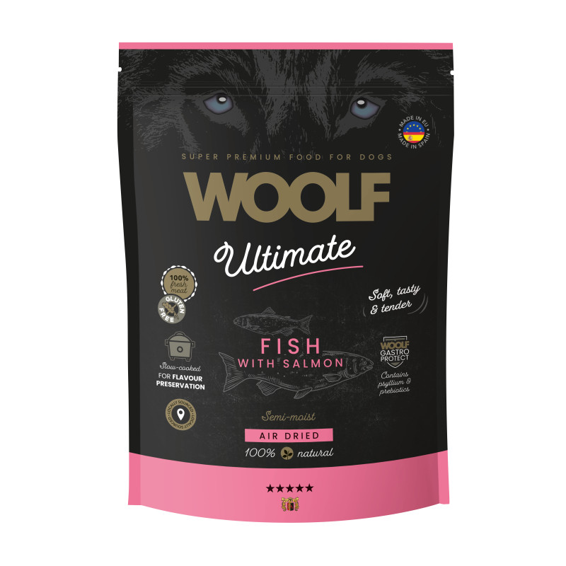 WOOLF Ultimate Soft Dog Food Fish with Salmon 1kg