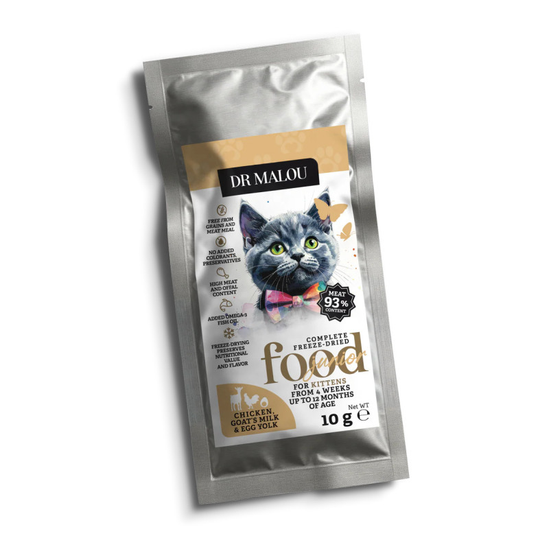 Dr Malou Kitten 10 g – Freeze-Dried Complete Food for Kittens | PupilowaKraina.pl