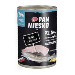 Pan Mięsko Complete Wet Dog Food Turkey with Cod (Adult) 400g