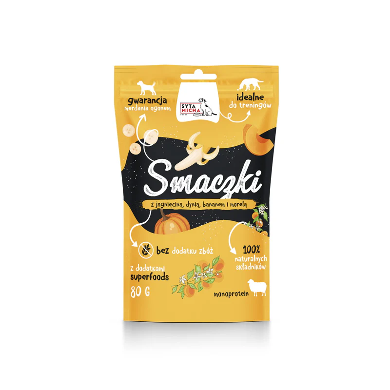 Syta Micha treats with lamb, pumpkin and apricot 80g – dog snacks