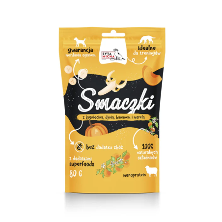 Syta Micha treats with lamb, pumpkin and apricot 80g – dog snacks