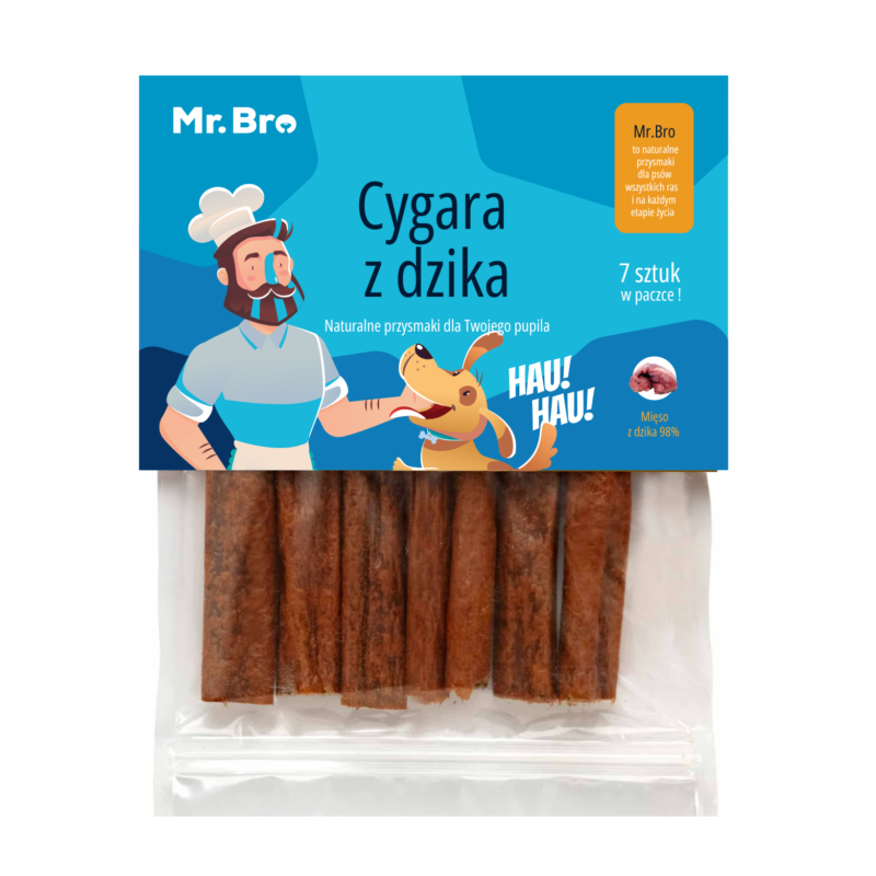 Mr.Bro wild boar cigar 7 pcs – natural dog chew