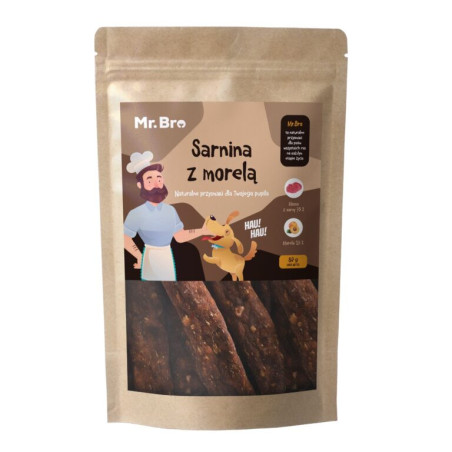 Mr.Bro deer strips with apricot 80 g – natural dog treat