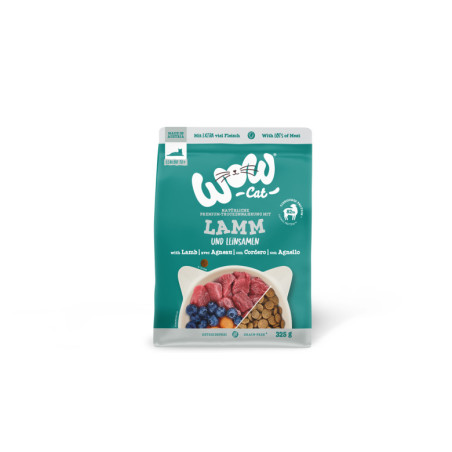 Karma sucha dla kota WOW CAT Senior mit Lamm – karma z jagnięciną dla starszych kotów 325g