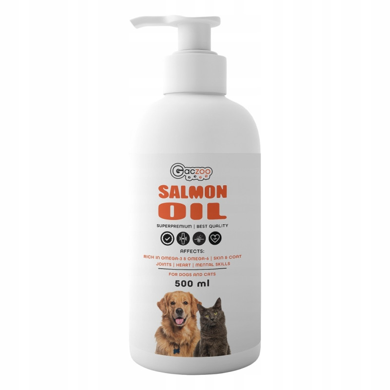 Gaczoo Salmon Oil Supplement for Dogs and Cats 500 ml