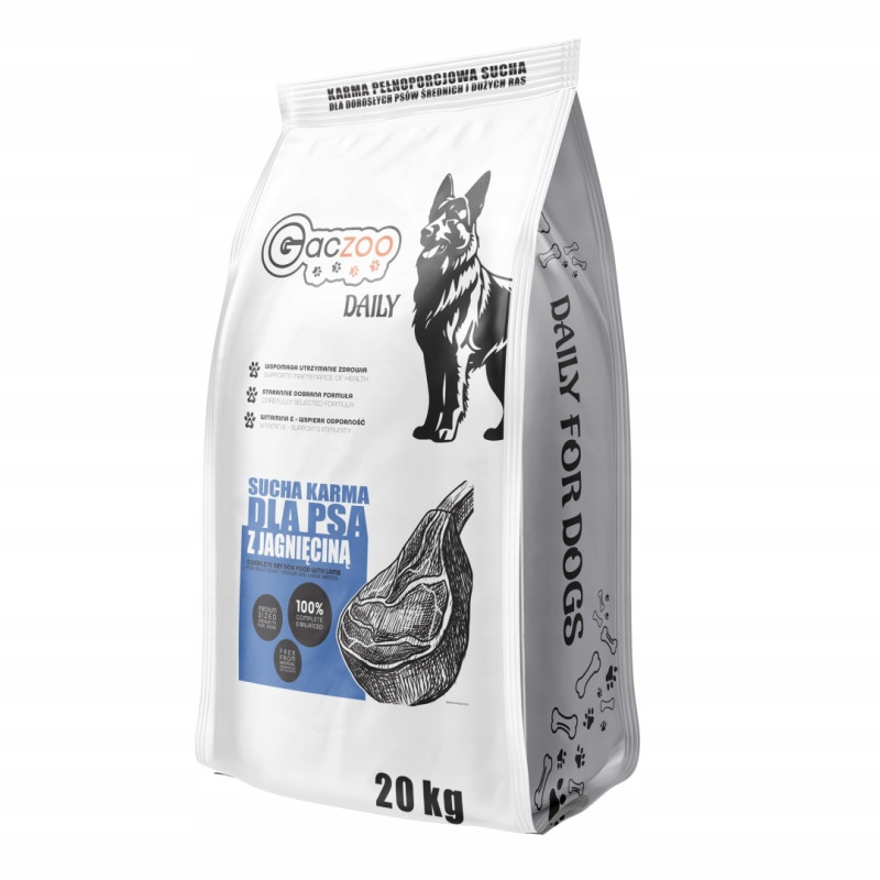 Karma sucha dla psa Gaczoo Daily Jagnięcina 20 kg