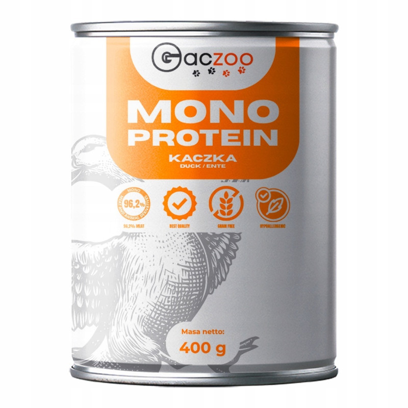 Karma mokra dla psa Gaczoo Mono Protein Kaczka 400g