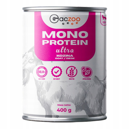 Karma mokra dla psa Gaczoo Mono Protein Ultra Kozina 400g
