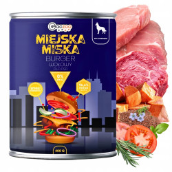 Karma mokra dla psa Gaczoo Miejska Miska Burger Wołowy 400g