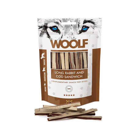 Przysmak dla psa Woolf Soft Rabbit and Cod Sandwich 100g