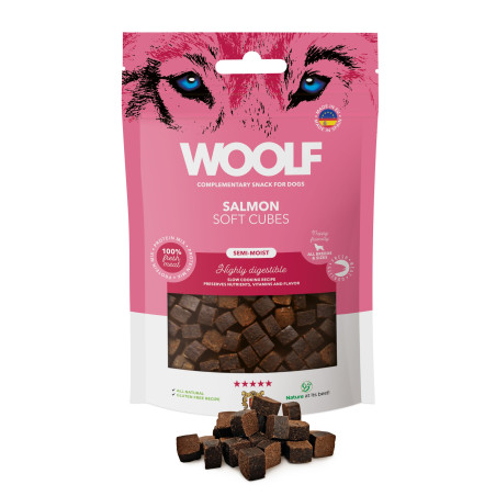 Woolf Soft Cubes Salmon Dog Treats 100 g