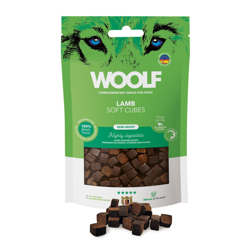 Woolf Soft Cubes Lamb Monoprotein Dog Treats 100 g