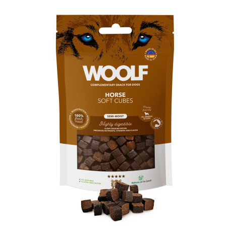 Woolf Soft Cubes Horse Monoprotein Dog Treats 100 g