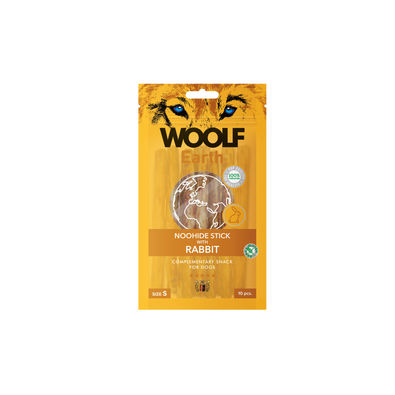 Woolf Earth Noohide S Stick with Rabbit Dog Treats 90 g