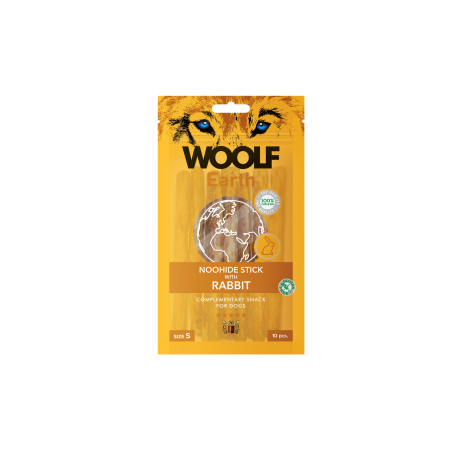 Woolf Earth Noohide S Stick with Rabbit Dog Treats 90 g