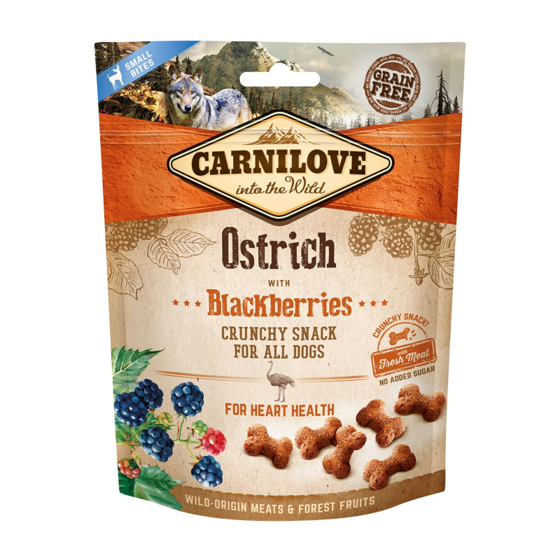 Przysmaki dla psa Carnilove Snack Dog Fresh Crunchy Struś z borówką 200g
