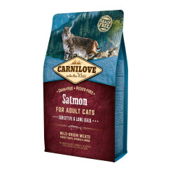 Carnilove Cat Salmon Sensitive  Long Hair Dry Cat Food 2 kg