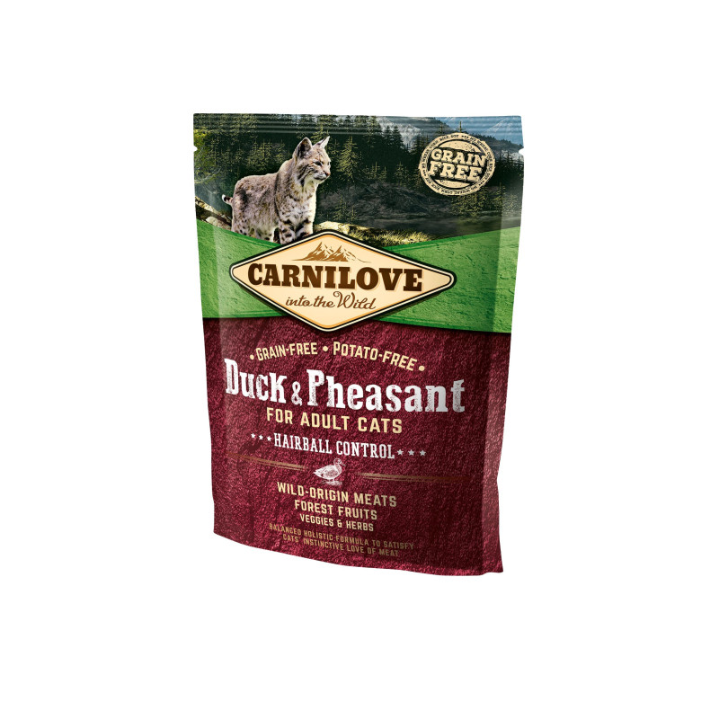 Karma sucha dla kota Carnilove Duck  Pheasant Hairball Control 0,4 kg