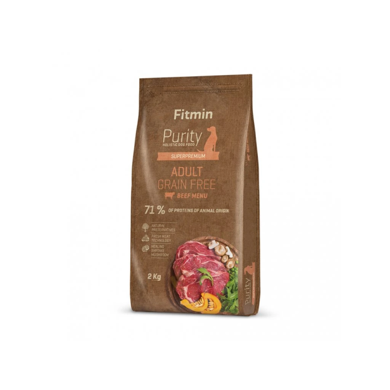Fitmin Purity Grain Free Adult Beef Dry Dog Food 2 kg