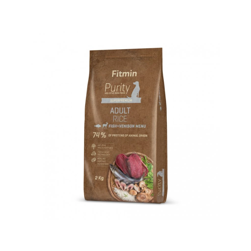 Fitmin Purity Rice Adult Fish  Venison Dry Dog Food 2 kg