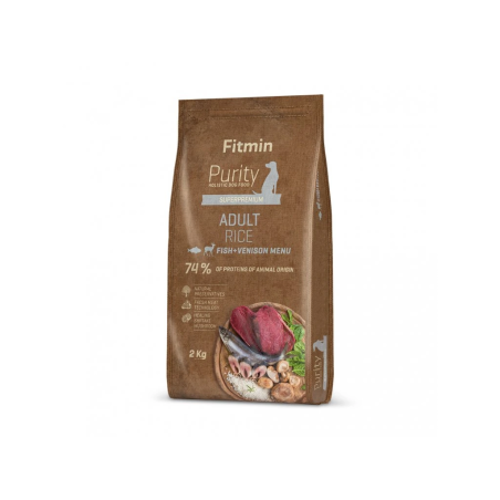 Fitmin Purity Rice Adult Fish  Venison Dry Dog Food 2 kg