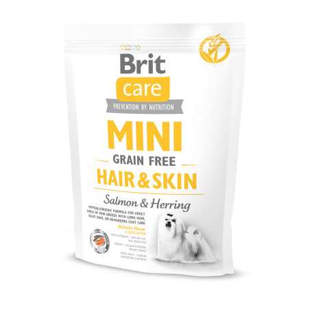 Brit Care Mini Grain Free Hair  Skin Dry Dog Food 0.4 kg