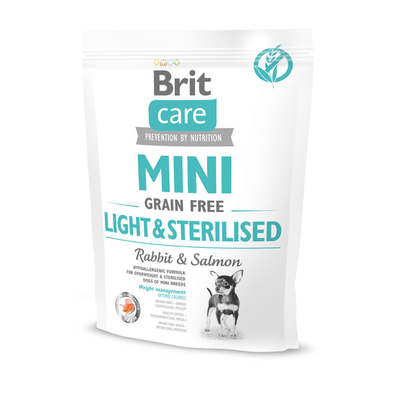 Karma sucha dla psa Brit Care Mini Grain Free Light  Sterilised 0,4 kg