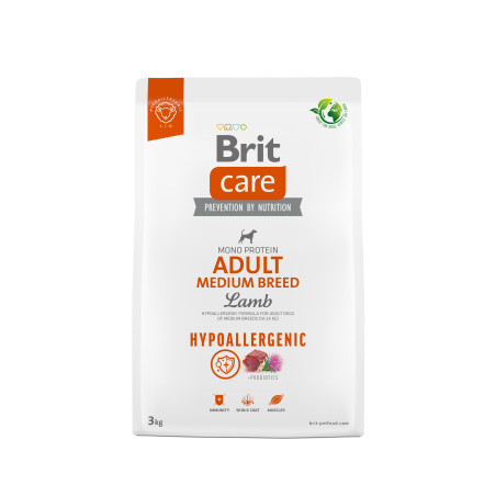 Karma sucha dla psa Brit Hypoallergenic Adult Medium Lamb 3 kg