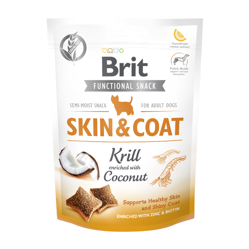 Przysmaki dla psa Brit Skin  Coat Krill 150 g