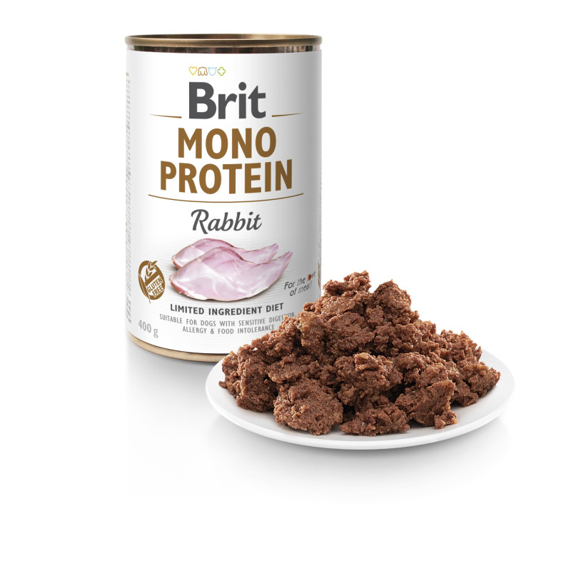 Brit Mono Protein Rabbit Wet Dog Food 400 g