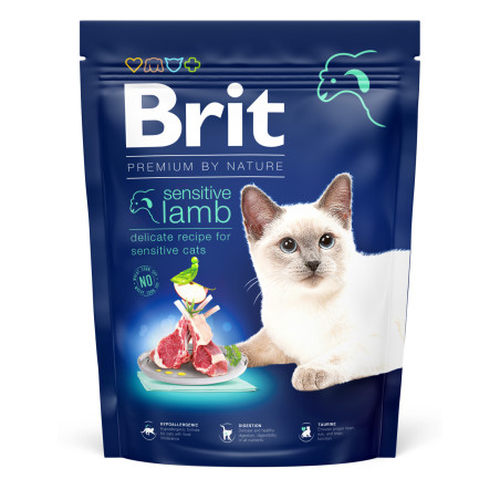 Brit Premium Sensitive Lamb Dry Cat Food 0.3 kg