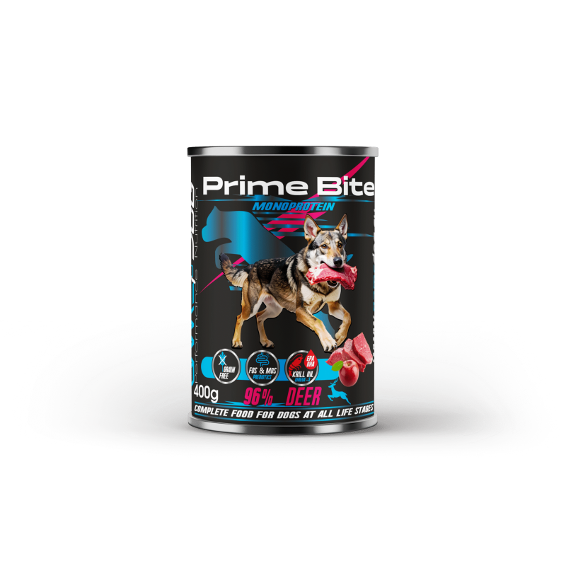 Karma mokra dla psa GAME DOG Prime Bite Jeleń z jabłkiem 400 g