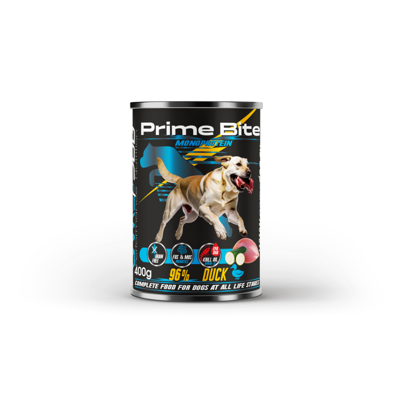 GAME DOG Prime Bite Duck with Zucchini Wet Dog Food 400g