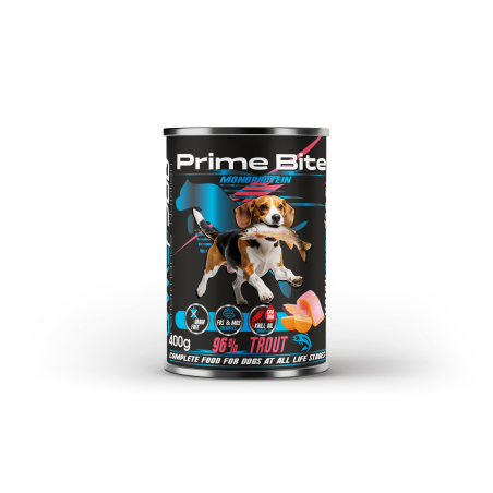 GAME DOG Prime Bite Trout with Sweet Potato Wet Dog Food 400g
