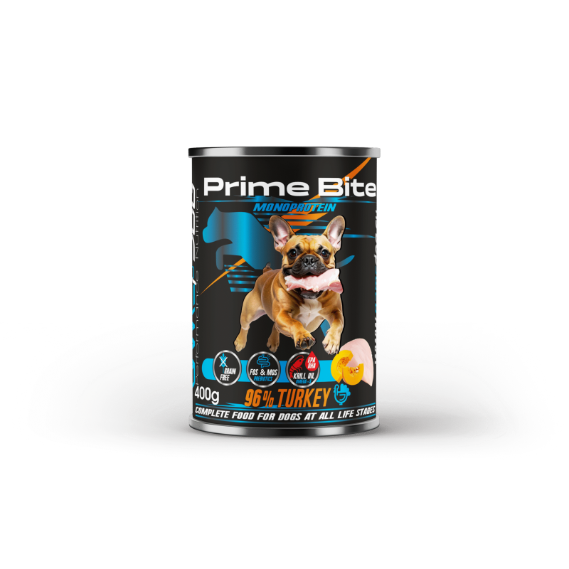 Karma mokra dla psa GAME DOG Prime Bite Indyk z dynią 400g