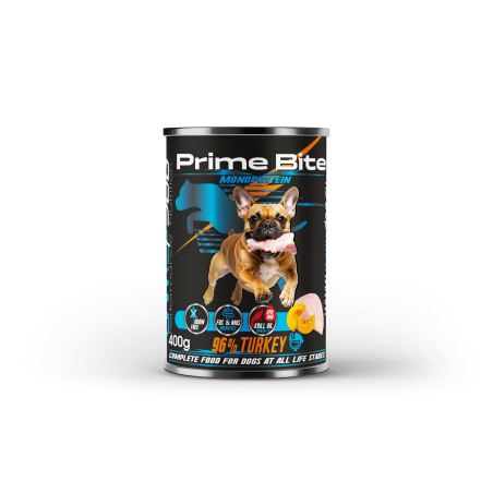 GAME DOG Prime Bite Turkey with Pumpkin Wet Dog Food 400g