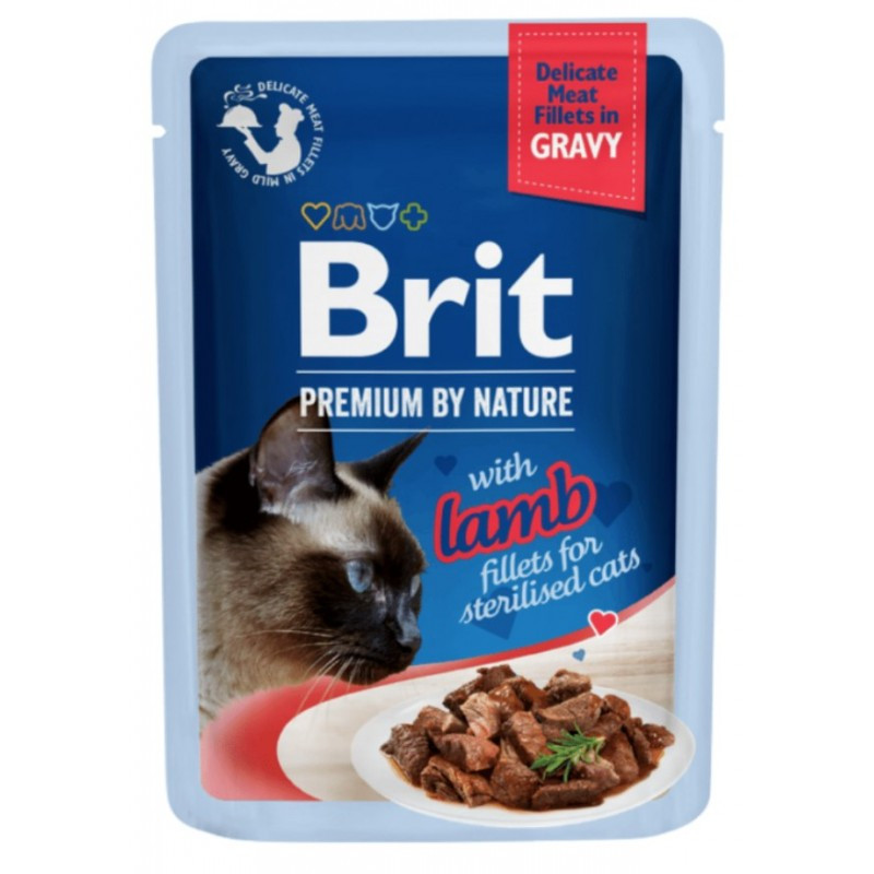 Karma mokra dla kota Brit Gravy Sterilised Filets z jagnięciną 85 g