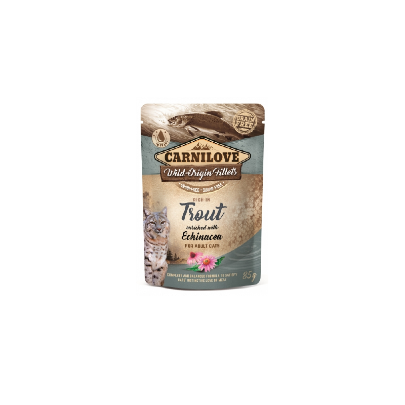 Carnilove Trout with Echinacea Wet Cat Food 85 g