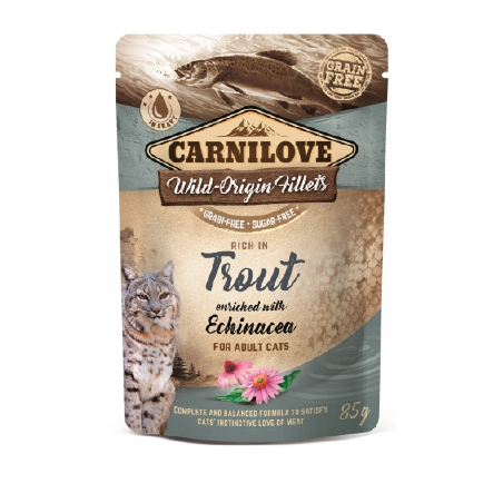 Karma mokra dla kota Carnilove Pstrąg z echinaceą 85 g