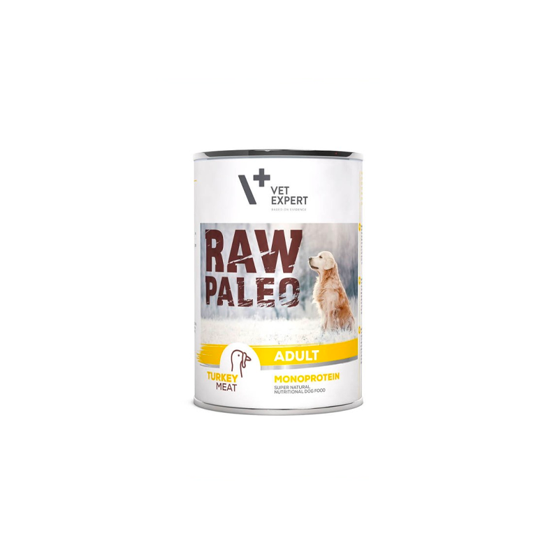 Vetexpert RAW PALEO Adult Turkey Wet Dog Food 400 g