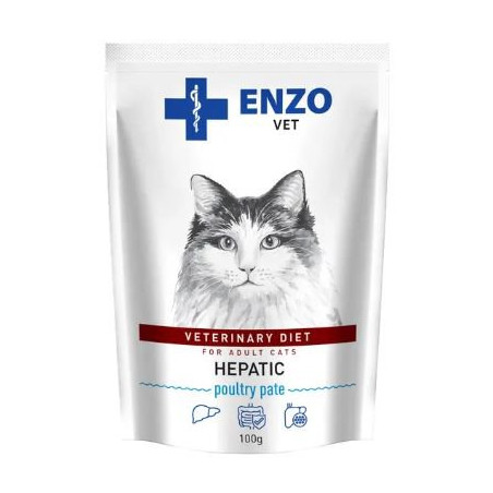 Karma mokra dla kota ENZO VET Hepatic z drobiem 100 g