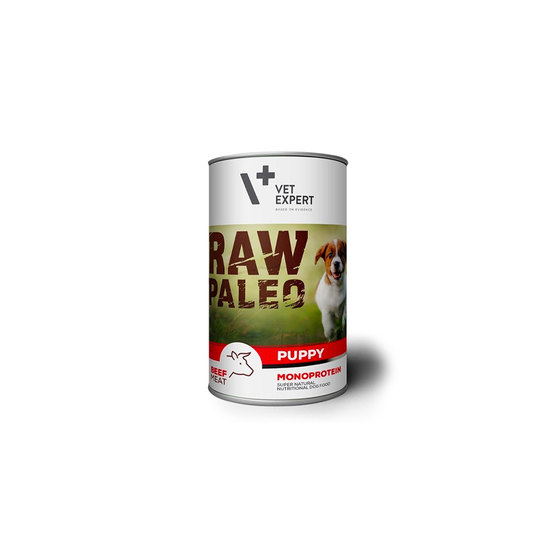 Vetexpert RAW PALEO Puppy Beef Wet Dog Food 400 g