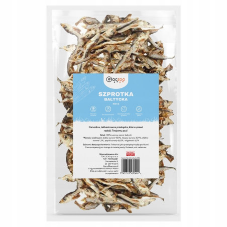Gaczoo Dried Baltic Sprat Dog Treats 500 g