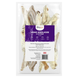 Gaczoo Rabbit Ears with Fur Dog Treats 10 pcs