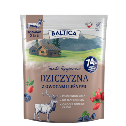 Karma sucha dla psa BALTICA SMAKI REGIONÓW Dziczyzna z owocami leśnymi XS/S 1kg