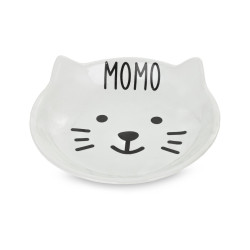 Cat Plate Barry King White Ceramic Cat Face 11.5 cm
